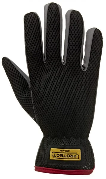 Kramp - KG0101608 - Work Gloves Black-Grey Microfiber/Polyester Size 8/M Protect By Kramp