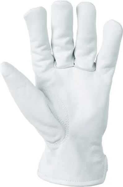 Kramp - KG0300711 - Work Gloves White Leather Size 11/2XL Protect by Kramp
