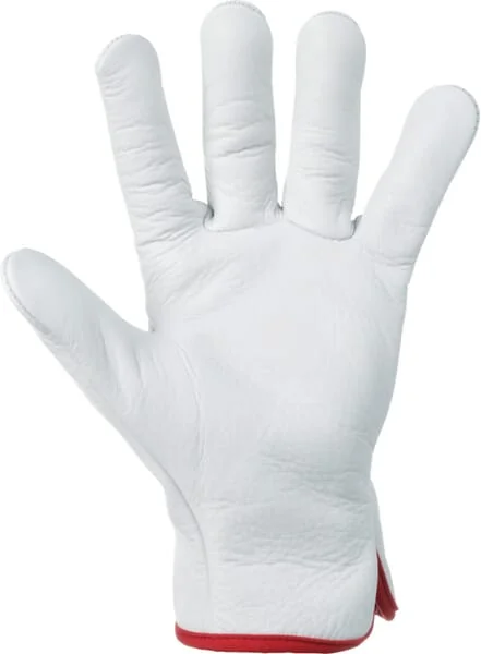 Kramp - KG0300812 - Work Gloves White Leather Size 12/3XL Protect By Kramp