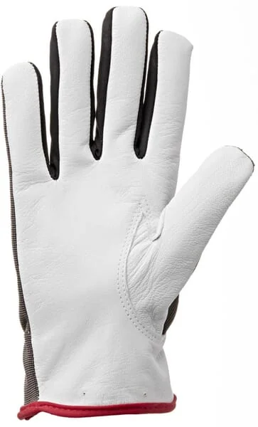 Kramp - KG0301109 - Arbeitsschutzhandschuhe aus Grau-Weiss Leder/Spandex/Polyester Groesse L