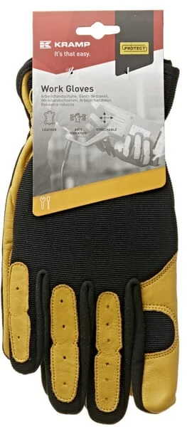 Kramp - KG0400112 - Arbeitsschutzhandschuhe aus Schwarz-Gelb Leder/Ethylen-Vinylacetat/Spandex Groesse 3XL