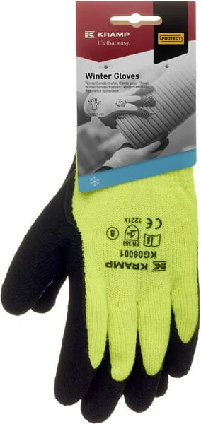 Kramp - KG0600110 - Yellow Nylon Work Gloves 26 CM Long Size 10/XL Protect by Kramp