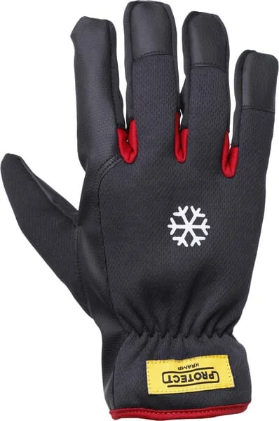 Kramp - KG0600512 - Black-Red Polyurethane/Spandex Work Gloves Size 12/3XL Protect by Kramp