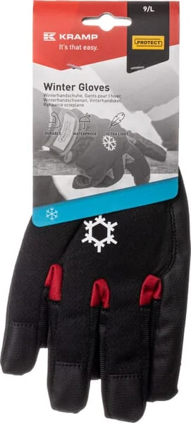 Kramp - KG0600608 - Black-Red Polyurethane/Spandex Work Gloves Size 8/M Protect by Kramp