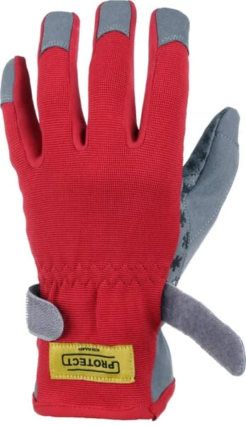 Kramp - KG0700508 - Red-Grey Microfiber/Spandex Gloves Size 8/M Protect Gardening By Kramp