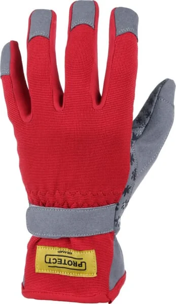 Kramp - KG0700512 - Red-Grey Microfiber/Spandex Gloves Size 12/3XL Protection Gardening Kramp