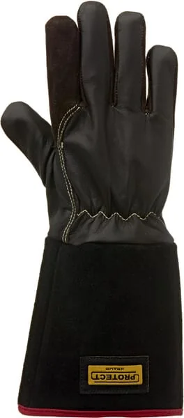 Kramp - KG0800409 - Black Leather Welding Gloves Size 9/L Protect By Kramp
