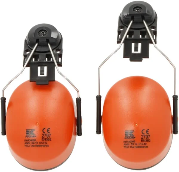 Kramp - KH130006 - Ear Defenders, Helmet Mounted, Orange SNR:25.9db