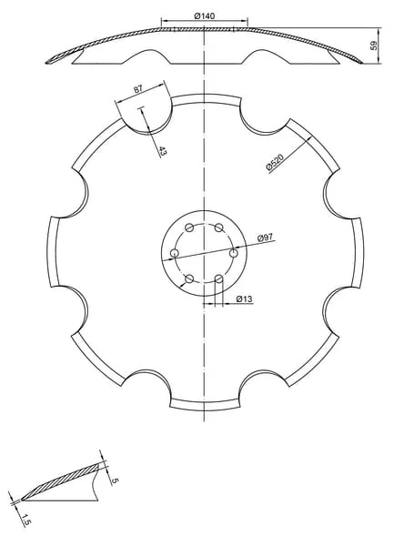 Kramp - KM060304N - Harrow Disc 520x5