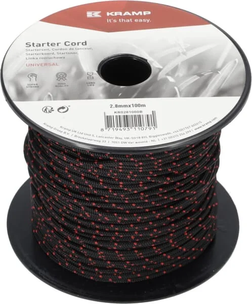Kramp - KR0281000B - Starter Cord 2.8mm x 100m Black