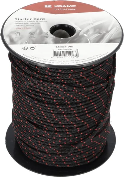 Kramp - KR0351000B - Starter Cord 3.5mm x 100m Black