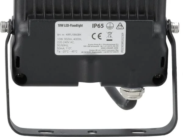 Kramp - KRFL10865BK - LED Floodlight, 10W, 6500K