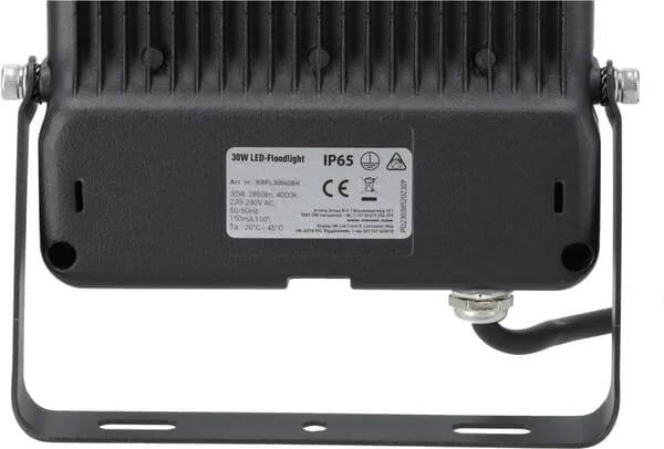 Kramp - KRFL30840BK - LED Floodlight, 30W, 4000K