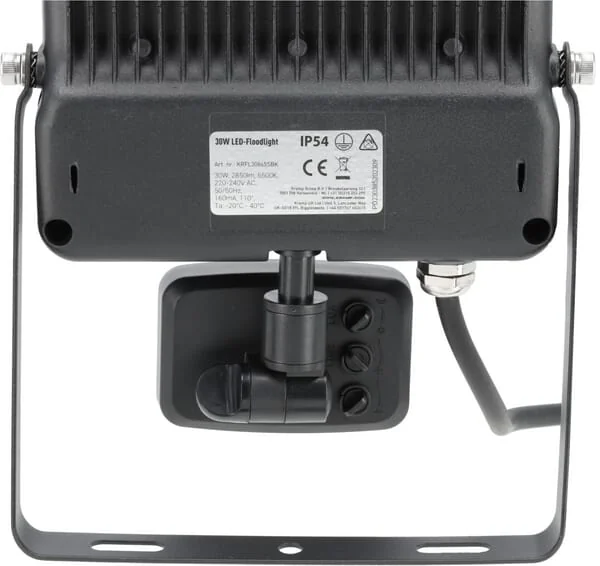 Kramp - KRFL30840SBK - LED Floodlight, 30W, 4000K Sensor