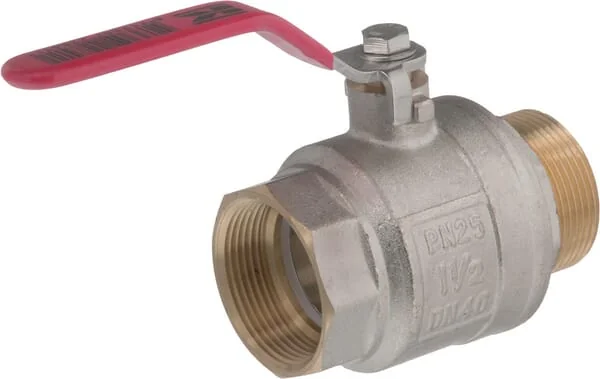 Kramp - KS112MKR - Ball Valve BSP Fem./Male 1 1/2" + SS Handle