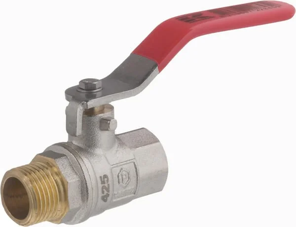 Kramp - KS12MKR - Ball Valve BSP Fem./Male 1/2" + SS Handle