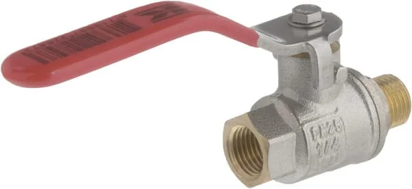 Kramp - KS14MKR - Ball Valve BSP Fem./Male 1/4" + SS Handle