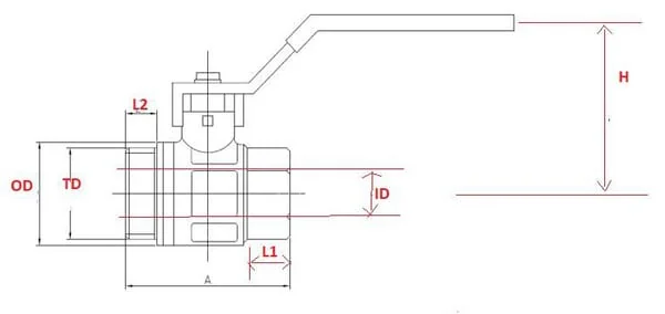 Kramp - KS2MKR - Ball Valve BSP Female/Male 2" + SS Handle