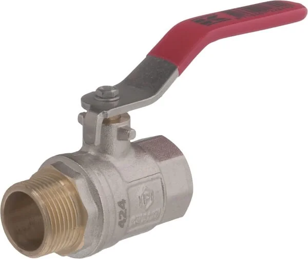 Kramp - KS34MKR - Ball Valve BSP Fem./Male 3/4" + SS Handle