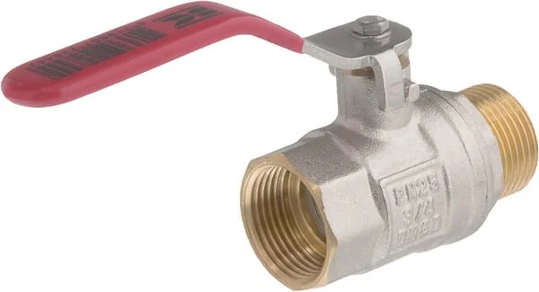 Kramp - KS34MKR - Ball Valve BSP Fem./Male 3/4" + SS Handle