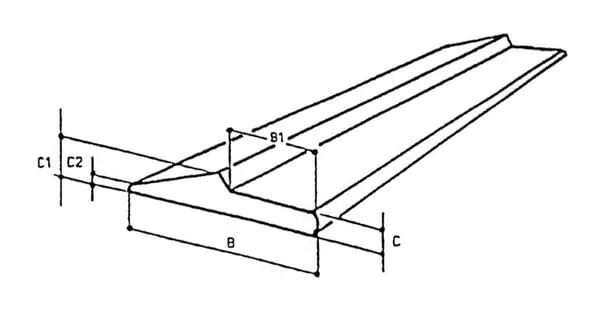 Kramp - KT1013 - Wear Strip "1/2 Arrow" 100 x 21 mm x 3 m HB500 Kramp