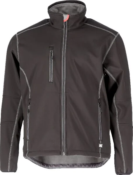 Kramp - KW118003089044 - Softshell Jacket, Black-Grey, Size 2XS, EU:44, Kramp