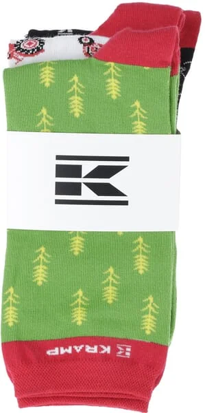 Kramp - KW1290006042 - Socks With Fun Pattern, 39-42, 3 Pairs