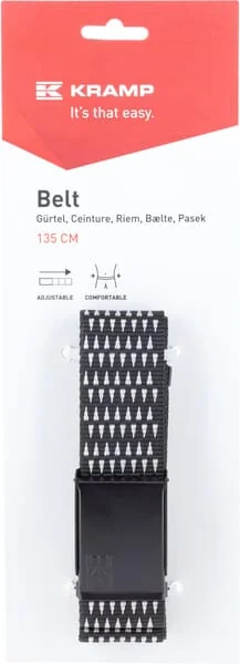 Kramp - KW209930089135 - Kramp Belt 135 Cm, Black-Gray