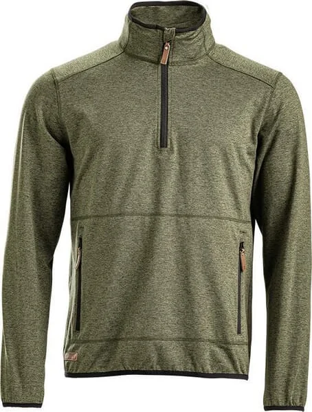 Kramp - KW5011001802056 - Men's 1/2 Zip Fleece Shirt, Olive XL