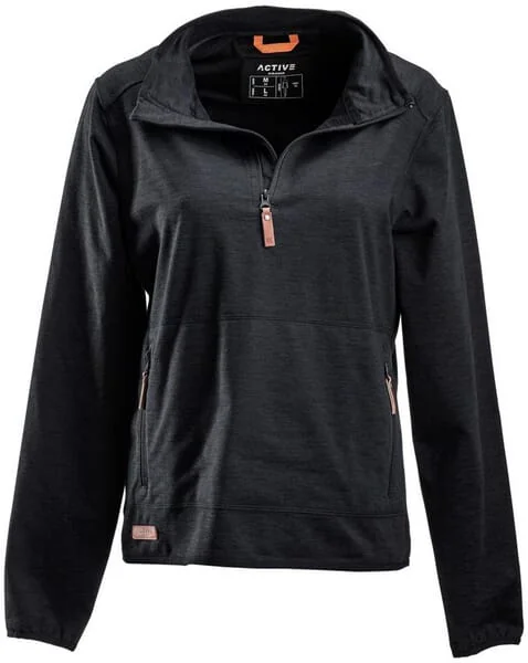 Kramp - KW5011101811050 - Women's 1/2 Zip Fleece Shirt, Dark Grey M