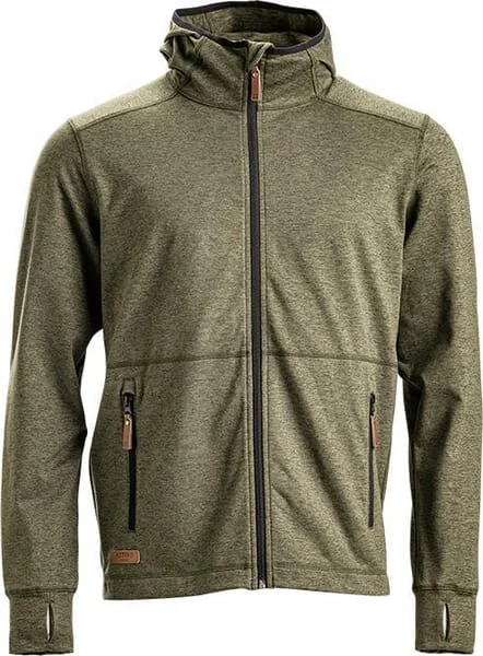 Kramp - KW5011201802048 - Men's Zip-Up Fleece Jacket with Hood, Olive S