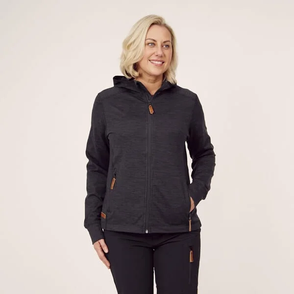 Kramp - KW5011301811054 - Fleece Jacket With Zipper And Hood Women's Dark Grey l