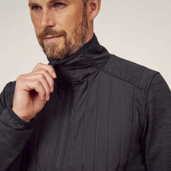 Kramp - KW506401911044 - Men's Hybrid Fleece Jacket Dark Grey 2XS