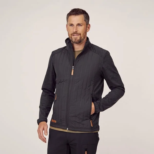Kramp - KW506401911054 - Men's Hybrid Fleece Jacket Dark Grey L