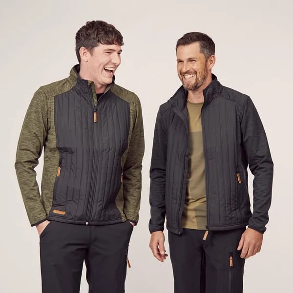 Kramp - KW506401911054 - Men's Hybrid Fleece Jacket Dark Grey L