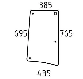 Kramp - L213353N - Side Window RH