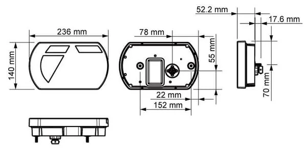 Kramp - L26060P6LH5SM - Multifunktions-Rueckleuchte Links LED Smart