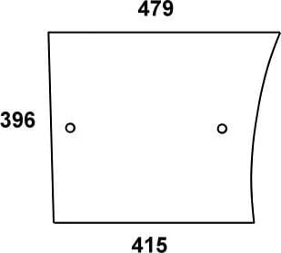 Kramp - L57905N - Door Glass Lower