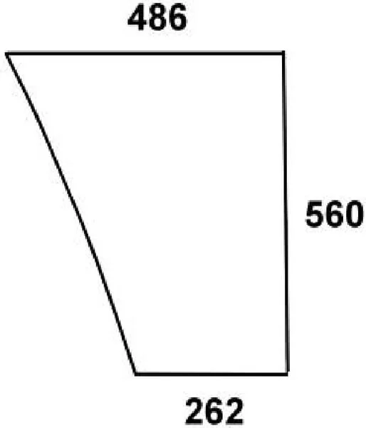 Kramp - L62576N - Lower Front Glass Right