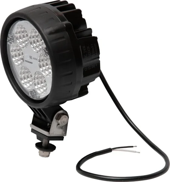 Kramp - LA10009 - LED Work Light, 24W, 1500LM, Round, 10/30V, Diameter 117mm, Flood, 6 LED's, Kramp