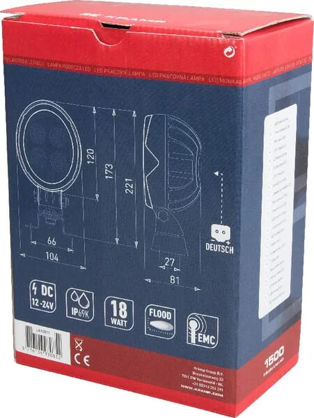 Kramp - LA10017 - LED Work Light 18W 1500LM - BREE