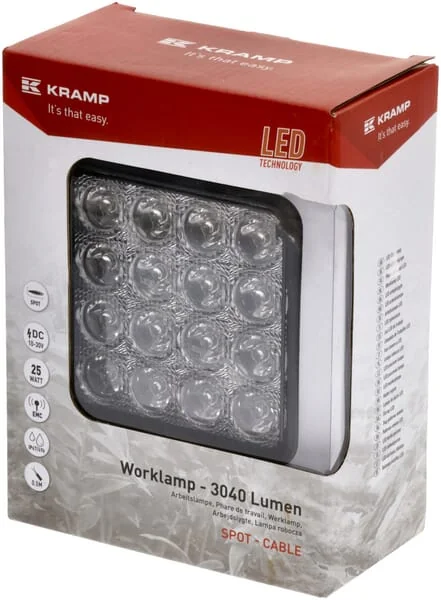 Kramp - LA10024 - Work Light LED Square Spot Beam