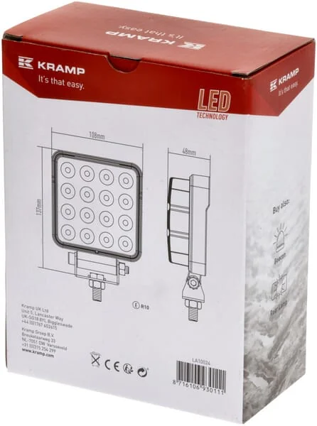 Kramp - LA10024 - Work Light LED Square Spot Beam