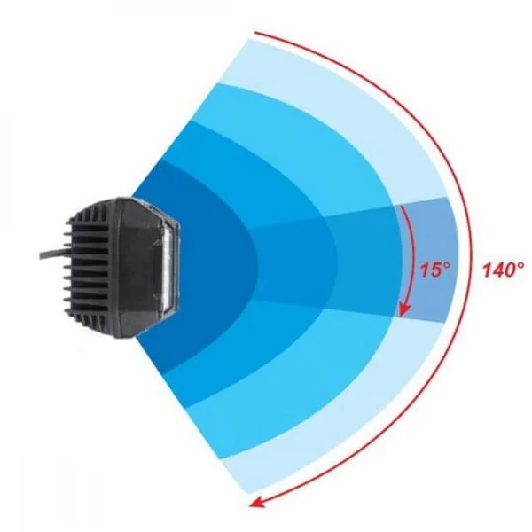 Kramp - LA10094 - Work Light LED, 22.5W, 2850lm, Square, 10/30V, 89x73x97mm, Kramp