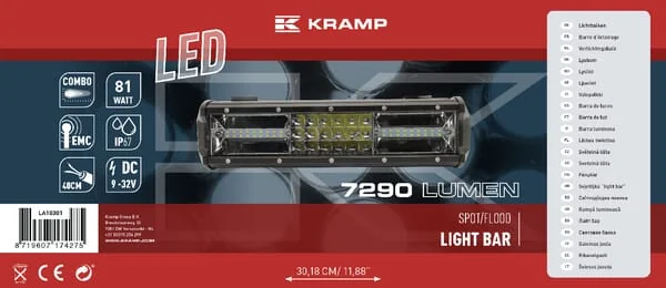 Kramp - LA10301 - Light Bar 81W 54 LEDs