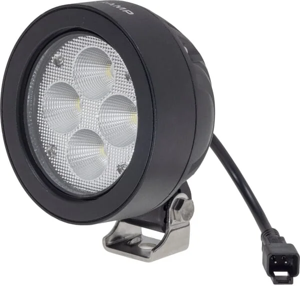 Kramp - LA10416 - Work Light LED, 40W, 4500LM, Round, White, 110x93x145MM, Wide Flood, 4 LED, Kramp