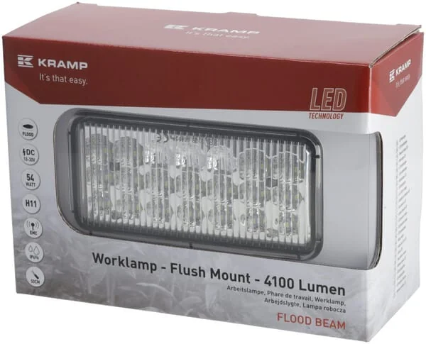 Kramp - LA10420 - Work Light LED, 54W, 4100LM, Rectangular, Flood, Kramp