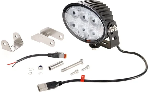 Kramp - LA10525 - Work Light LED, 60W, 6000LM, Oval, 12-60V, 154x105x70mm, Flood