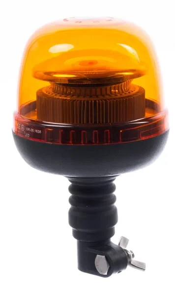 Kramp - LA20020 - LED Warning Light, 24W, 12-24V, Amber, Pole Mount, Diameter 128mm x 215mm