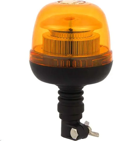 Kramp - LA20020 - LED Warning Light, 24W, 12-24V, Amber, Pole Mount, Diameter 128mm x 215mm